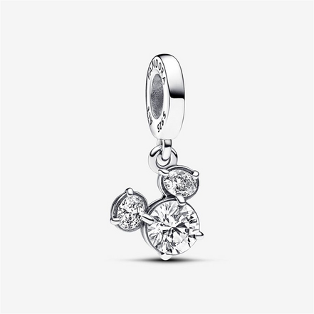 Disney X Pandora Mickey Mouse Sparkling Head Silhouette Dangle Charm