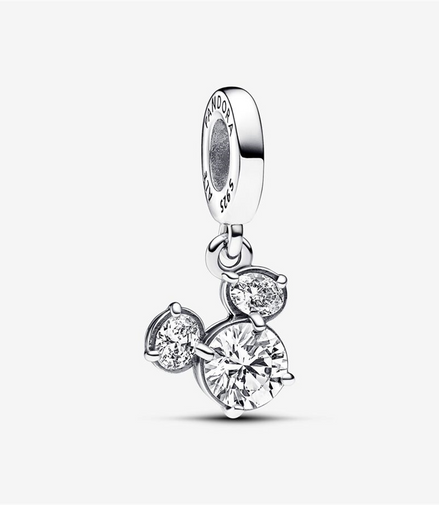 Disney X Pandora Mickey Mouse Sparkling Head Silhouette Dangle Charm