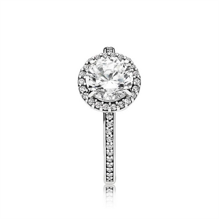 Pandora Timeless Round Sparkle Halo Ring Size 52