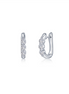 1.0 CTW 3-Stone Huggie Hoop Earrings