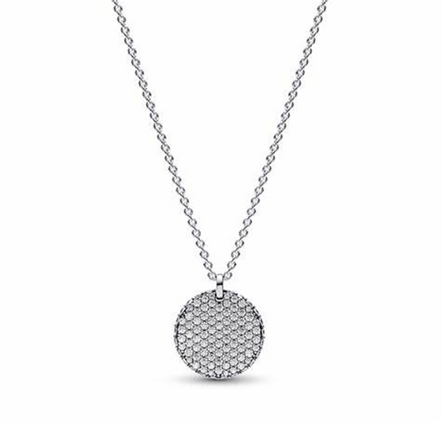 Pandora Timeless Pavé Round Pendant Necklace 45 cm