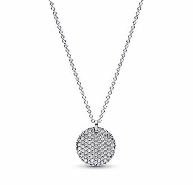 Pandora Timeless Pavé Round Pendant Necklace 45 cm