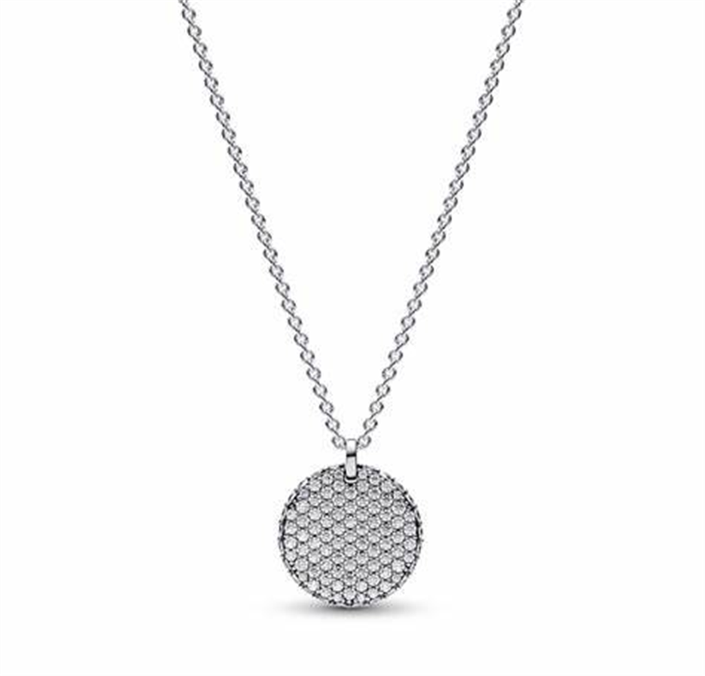 Pandora Timeless Pavé Round Pendant Necklace 45 cm