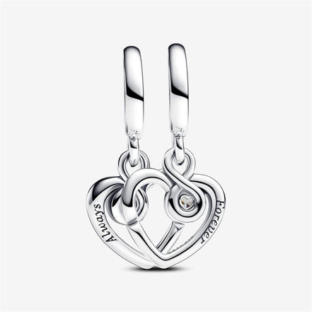Pandora Moments "Forever & Always"  Splittable Dangle Charm