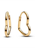 Pandora Moments Asymmetrical Heart Gold-Plated Hoop Earrings