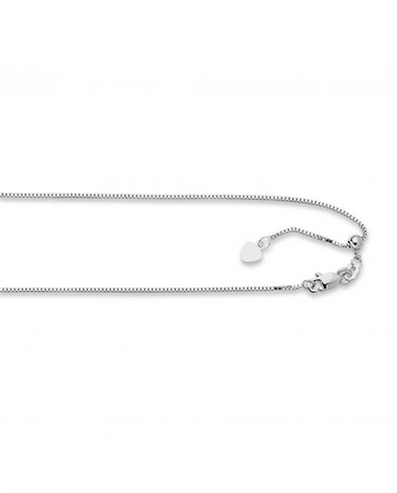 14K Gold Adjustable 22" Box Chain