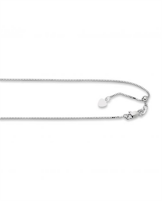 14K Gold Adjustable 22" Box Chain