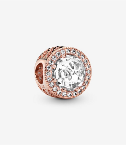 Pandora Moments Clear Radiant Hearts Charm