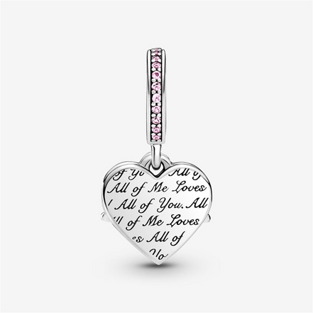Pandora Moments Heart & Mom Dangle Charm