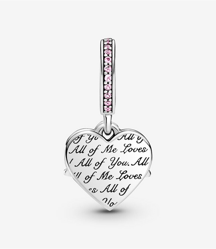 Pandora Moments Heart & Mom Dangle Charm
