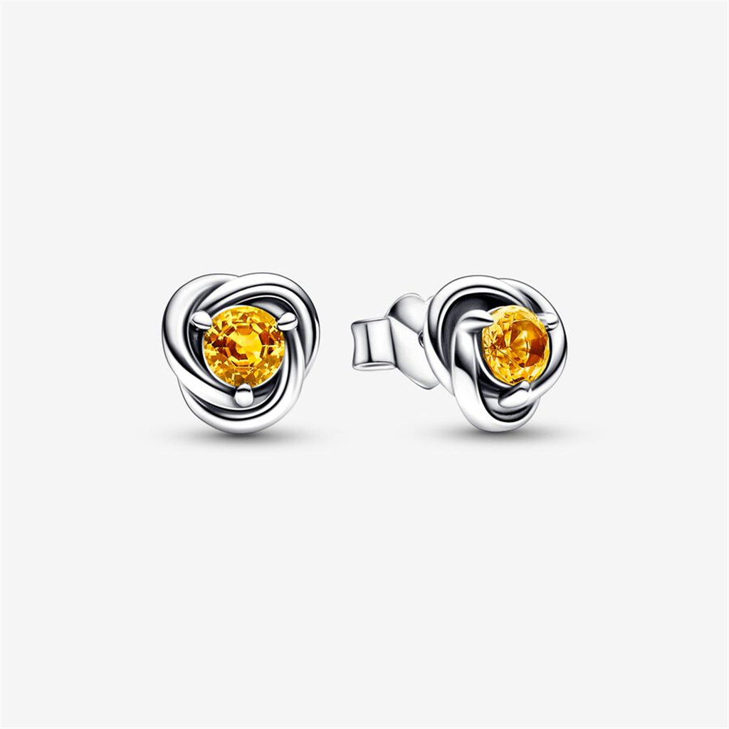 Pandora Moments November Honey Eternity Circle Stud Earrings