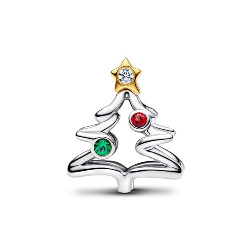 Pandora Christmas Tree Two-Tone Charm
