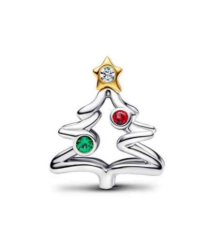 Pandora Christmas Tree Two-Tone Charm