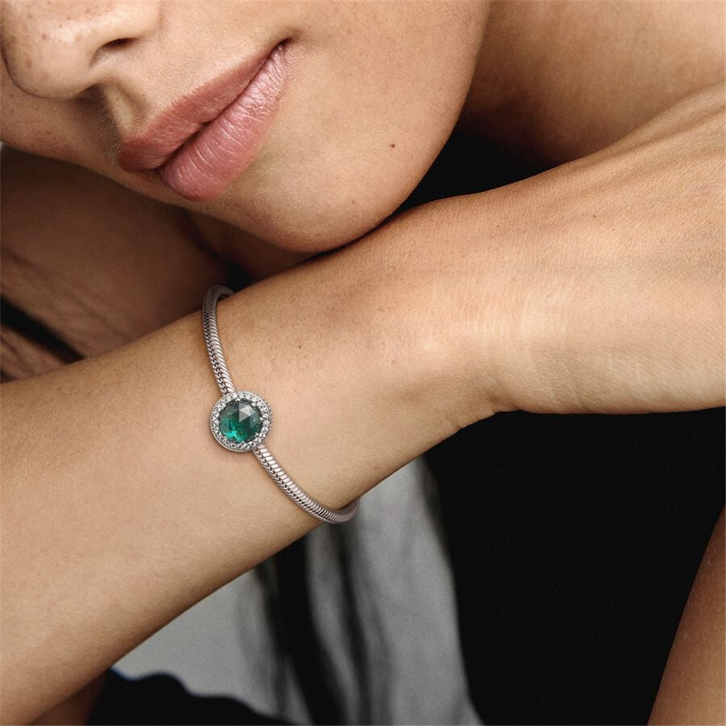 Pandora Moments Sea Green Radiant Hearts Charm
