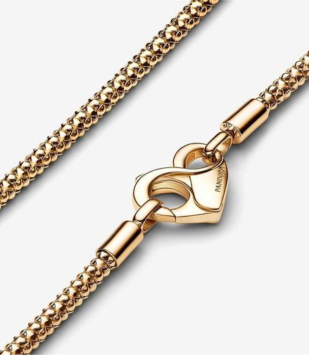 Pandora Moments Heart Clasp Studded Chain Necklace 45"
