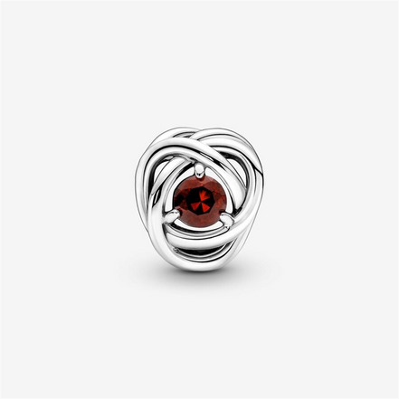 Pandora Moments January Red Eternity Circle Charm