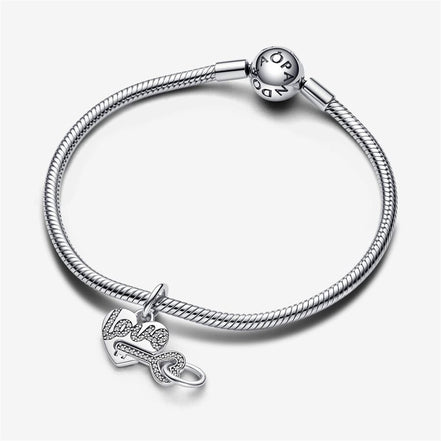 Pandora Moments Splittable Heart & Key Dangle Charm