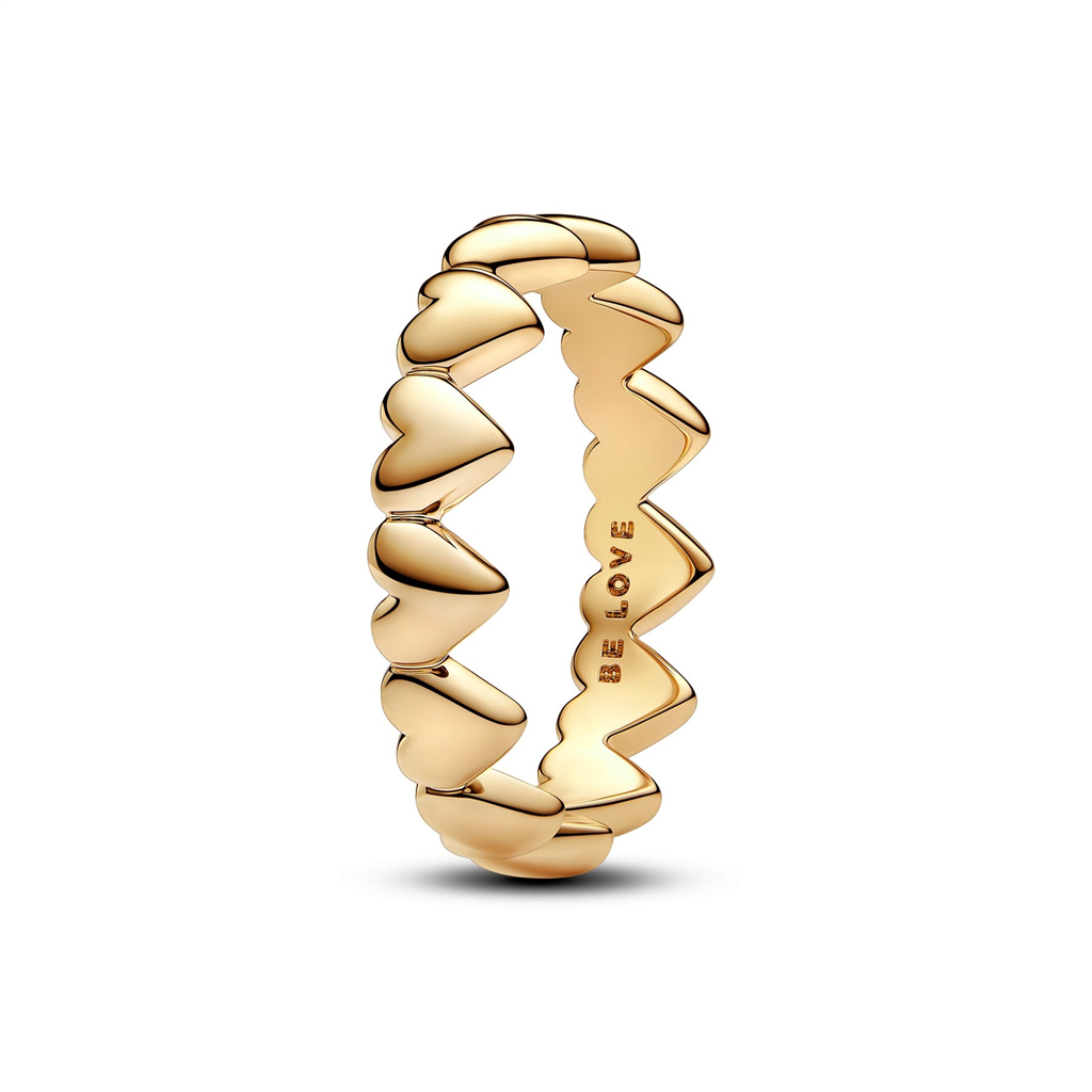 Pandora Moments Row of Hearts Ring Size 5