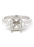 14K White Gold Diamond Semi-Mount Engagement Ring