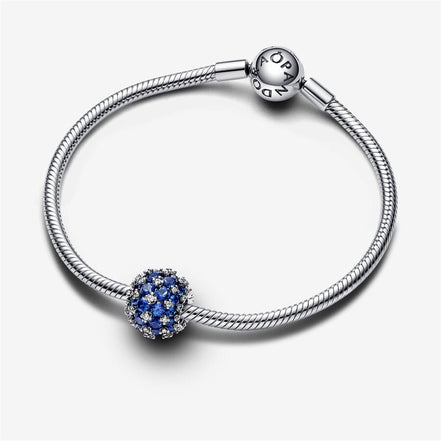 Pandora Moments Sparkling Pavé Round Blue Charm