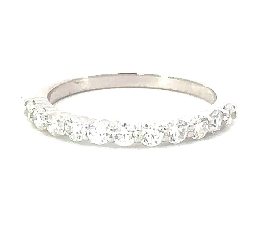 14K White Gold .65Cttw Diamond Band