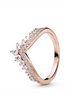 Pandora Timeless Rose Princess Wishbone Ring Size 4.5