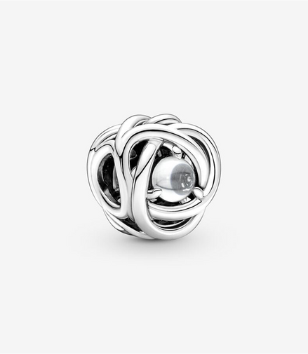 Pandora Moments April Clear Eternity Circle Charm
