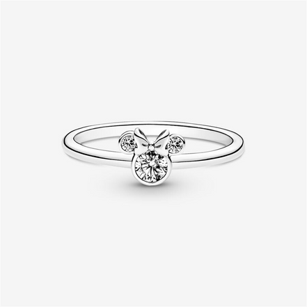Pandora Disney Minnie Mouse Sparkling Head Ring Size 7