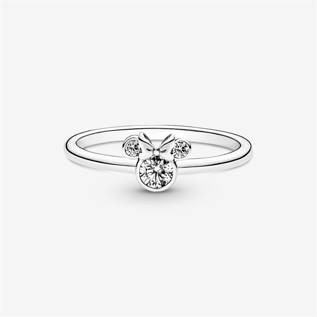 Pandora Disney Minnie Mouse Sparkling Head Ring Size 7
