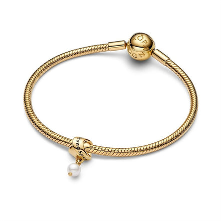 Pandora Moments Treated Freshwater Cultured Pearl Ribbon Charm