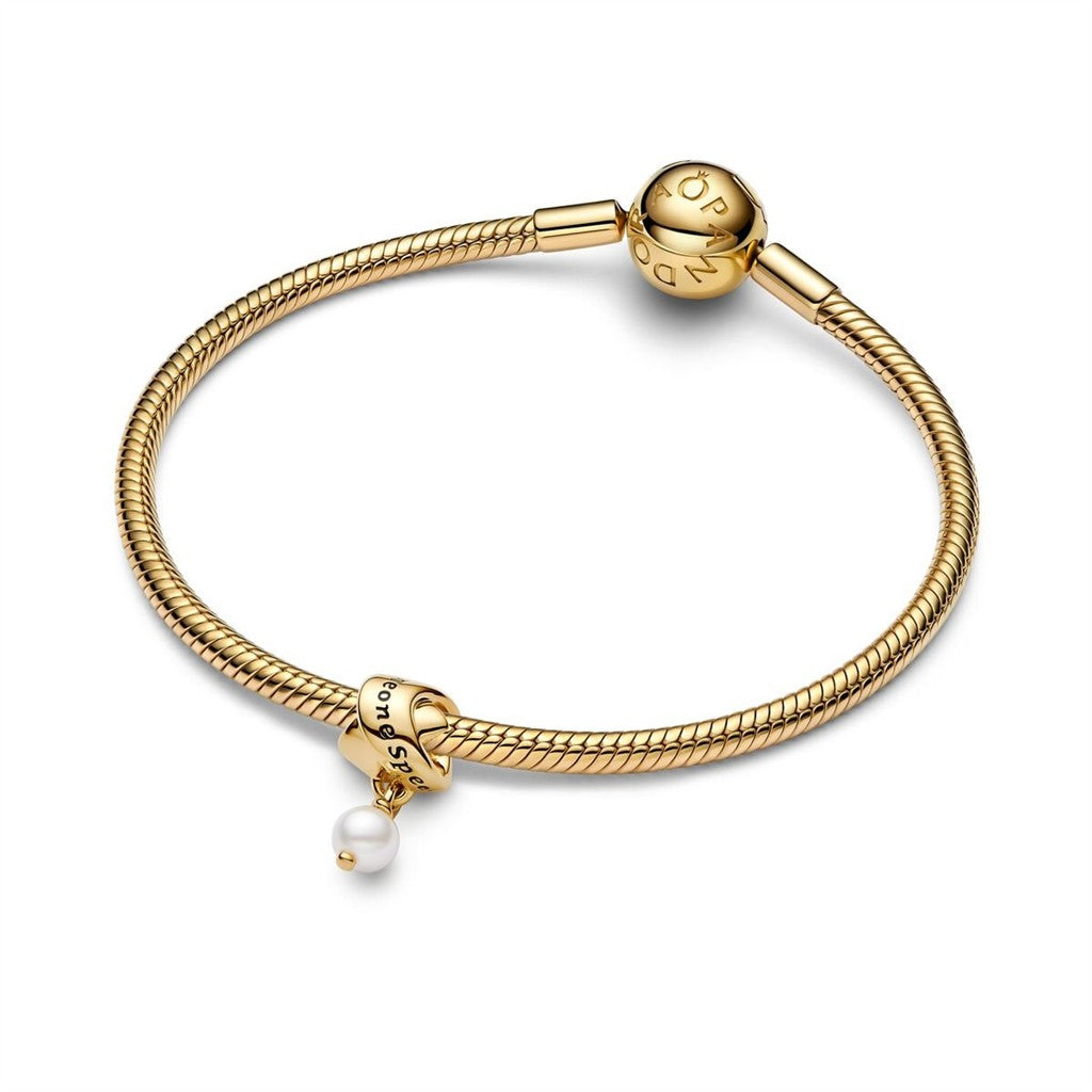 Pandora Moments Treated Freshwater Cultured Pearl Ribbon Charm