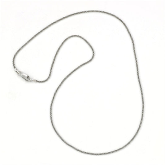 20" Popcorn Chain Sterling Silver Oxidized Pop Corn Chain
