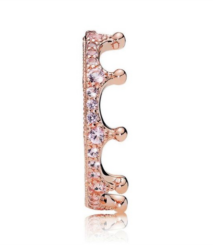 Pandora Moments  Pink Enchanted Crown Ring Size 8.5