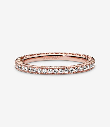 Pandora Timeless Sparkle And Hearts Ring Size 6