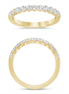 14K Yellow Gold 0.50 CTW Diamond Crown Set Half Eternity Band