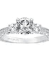 Artcarved 14K White Gold Three Stone Diamond Semi-mount Ring