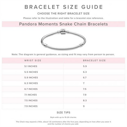 Pandora Disney Stitch Snake Chain Bracelet Size 17