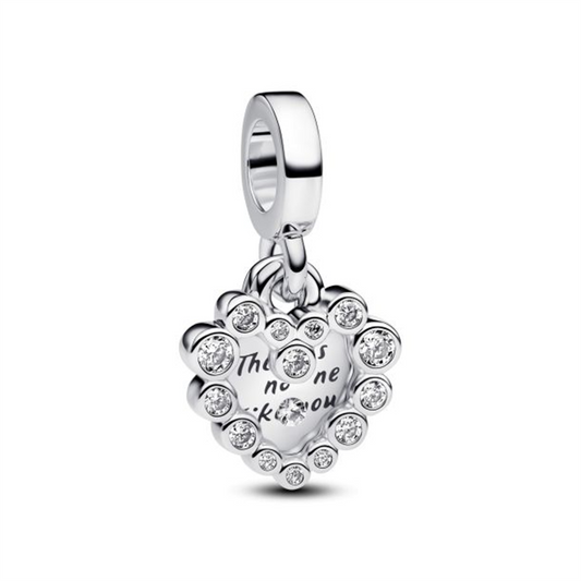 Pandora ME/Moments Sparkling Heart Double Dangle Charm