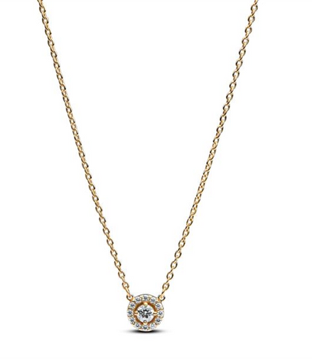 Pandora Timeless Round Pavé Halo Pendant Necklace