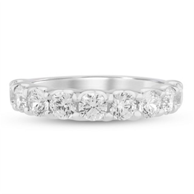 14K White Gold 2 CTW Lab Grown Round Diamond Band