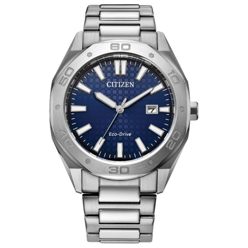 Citizen Eco-Drive Weekender Sport Blue Dial Stainless Steel Bracelet Watch