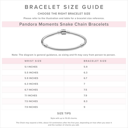 Pandora Moments Family Tree Heart Clasp Snake Charm Bracelet Size 16
