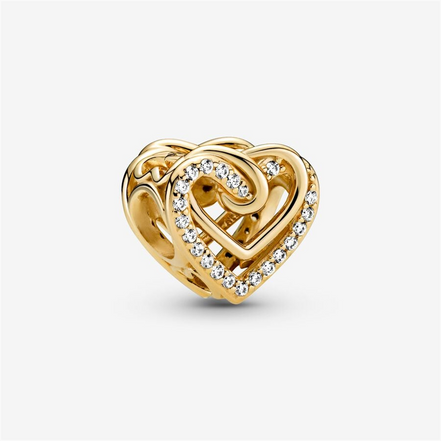 Pandora Timeless Sparkling Entwined Hearts Charm