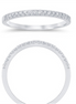 14K White Gold 0.16 CTW Diamond French Pave' Set Half Eternity Band
