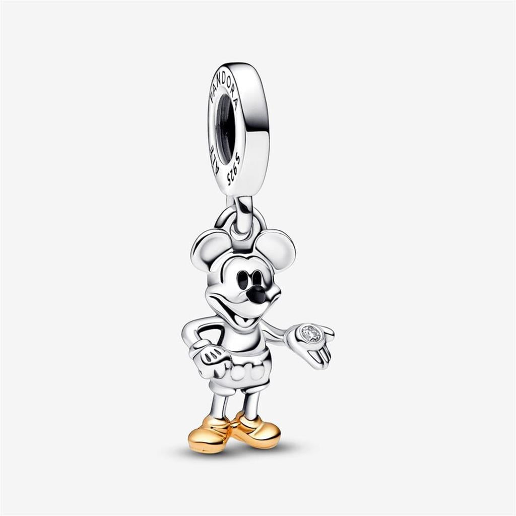 Pandora Disney 100th Anniversary Mickey Mouse Lab-grown Diamond Dangle Charm