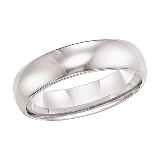 Goldman 6Mm Tungsten Carbide Domed Bright Polished Comfort Fit Band.