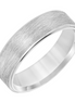 Frederick Goldman Men's 14k White Gold Wire Finish Wedding Band