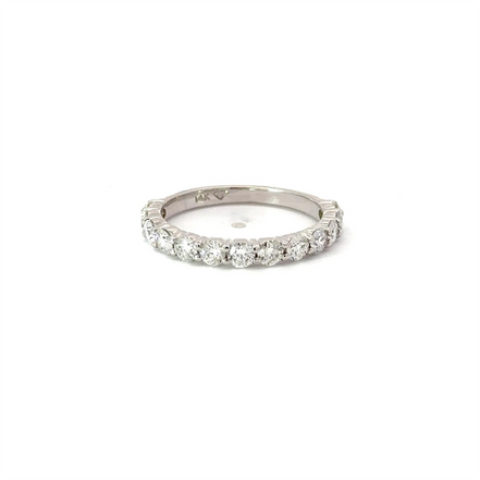 14K White Gold And 1.15 CT Diamond Wedding Band