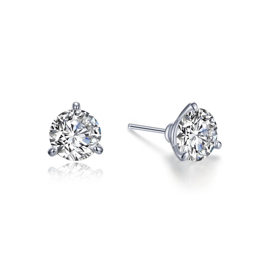 Lafonn 2 CTW Simulated Diamond Solitaire Stud Earrings