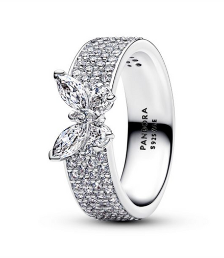 Pandora Sparkling Butterfly Bold Ring Size 6